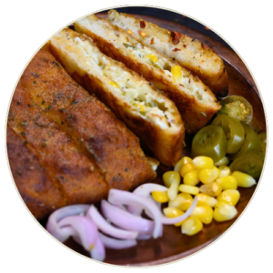 Chicken Stuffed Garlic Bread