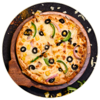 Veggie Alfredo Pizza